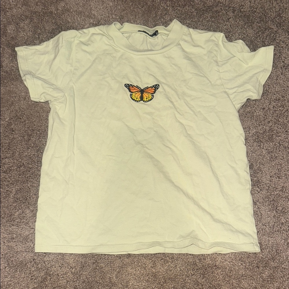 Brandy Melville Light Yellow Tee